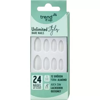 Trend It Up Artificial Nails Unlimited Style Bare 24St