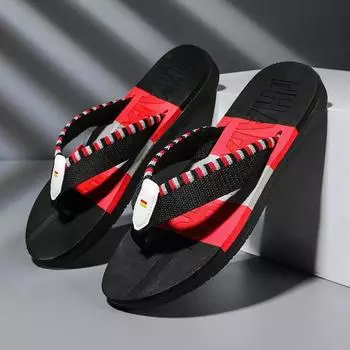 Trend non-slip outer wear clip drag beach flip-flop men s factory spot soft bottom casual sandals sports 39 синий