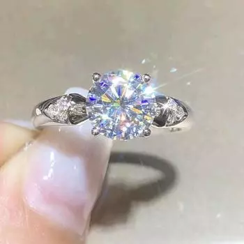 Трендовое обручальное кольцо для женщин с блестящим круглым цирконом ААА, модные женские аксессуары по контракту, ювелирные изделия 2022 6