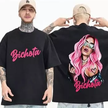 Трендовые футболки с рисунком Singer Karol G, унисекс, женская модная эстетика, футболки большого размера, летняя уличная футболка в стиле хип-хоп с коротким рукавом 4XL