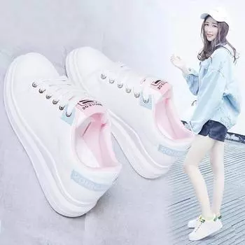 Trendy new women s Shoes Versatile anti slip white footwear Casual comfortable flat Ladies Spring Autumn Fashion Board shoes 35
