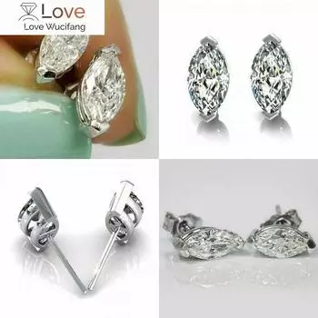 Trendy Simple Stud Earrings for Women Brilliant Zirconia Delicate Design Daily Wearable Accessories Bride Wedding Jewelry