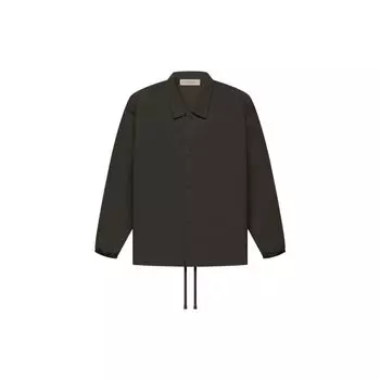 Тренерская куртка Fear of God Essentials FW22 CD2 с однотонным логотипом и ветрозащитным воротником на пуговицах, верхняя одежда унисекс, кремовый, серо-черный, FOG-FW22-709 XS