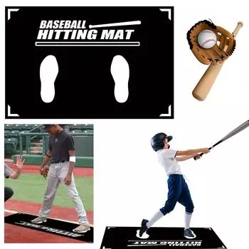 Тренировочный коврик для игры в софтбол T-Ball Batter Stance с носками, обращенными к месту, подушка для бейсбольного отбивания для обучения броскам CHINA