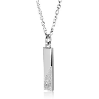 Tri Sand Surgical Stainless Directly Metal Silver [Lion Heart] Ожерелье, Ожерелье, Пластина, Сталь, Мужская, Изготовленная, Гипоаллергенная,