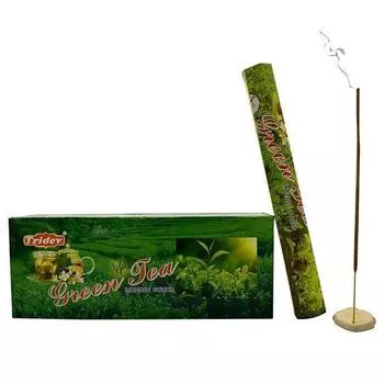 Благовония Tridev Agarbatti Green Tea | Серия Hexa | Аромат | Религиозные | 6 упаковок * 20 г для пуджи/богослужения