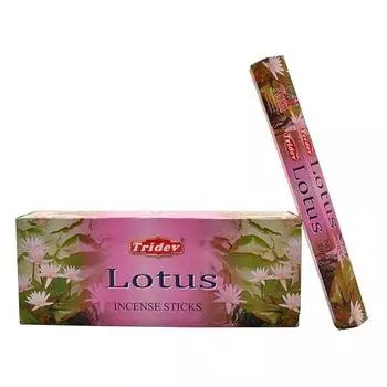 Благовония Tridev Agarbatti Lotus | Серия Hexa | Аромат | Религиозные | 6 упаковок * 20 г для пуджи/богослужения
