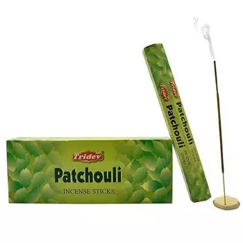 Благовония Tridev Agarbatti Patchouli | Серия Hexa | Аромат | Религиозные | 6 упаковок * 20 г для пуджи/богослужения