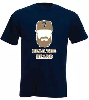 Трикотажная рубашка Eric Thames Milwaukee Brewers «Борода» или футболка унисекс с длинными рукавами S