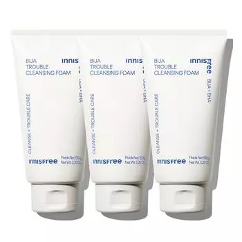 [Triple Plan + 30 г добавлено] Пенка для умывания Innisfree Visa Trouble Cleansing Foam 150 мл, 3 шт., корейская косметика
