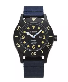 TRIWA Men s & Women s (Unisex) Watch Recycled Campus Belt Japan Navy x Black TFO223-CL150701-J TIME FOR SUB OCEANS CAMP Genuine 10 ATM Marine