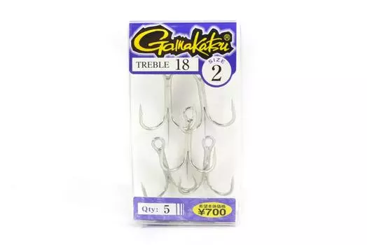 Тройной крючок Gamakatsu Treble 18, размер 2 (0852)