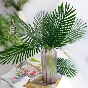 Tropical Palm Leaves Artificial Plant Monstera leaf Hawaiian Luau Safari Jungle Party Summer Birthday Wedding Table Decorations