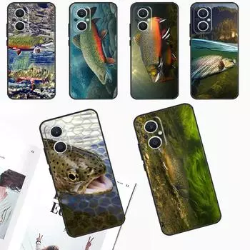 Trout Fish Fishing Case For OPPO Reno 10 Pro 4Z 5Z 8T 4 5 6 7 8 Lite OPPO Find X6 Pro X3 X2 Neo X5 Lite Cover OPPO Reno7 Lite
