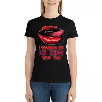 True Blood T-Shirt Female Clothing Summer Top Oversized Shirts Graphic Tees Summer Blouses Woman 2024 S белый