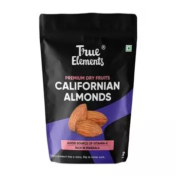 True Elements California Almonds 1 кг - 100% натуральный и чистый сушеный миндаль | Супервыгодная упаковка | Badam Dryfruits