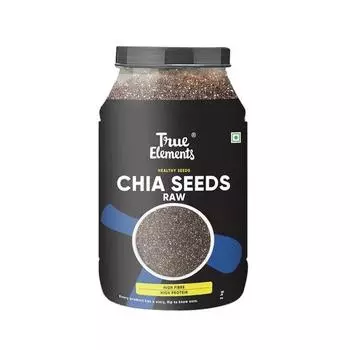 True Elements Chia Seeds 2 кг - сырые семена для еды | Семена чиа | Без ГМО | Семена для контроля веса | Диетическое питание | Богаты клетчаткой и кальцием