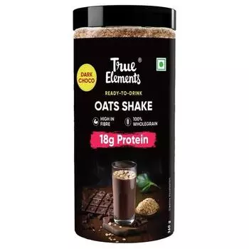 True Elements Oats Shake Dark Chocolate 360 г - Протеиновый коктейль - Чистый белок | Полезные напитки | Овсяный коктейль - Высокое содержание белка и клетчатки