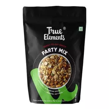 True Elements Party Mix 125 г - Смесь хрустящих семян (Тыква, Арбуз), Миндаль, орехи и бобовые, Намкин, смесь для перекуса
