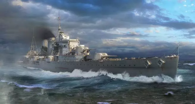TRUMPETER Royal Navy Heavy Cruiser HMS Exeter Plastic Model 06744 1/700