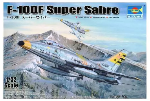 Trumpeter US Air Force Super Saber Plastic Model 02246 1/32 F-100F