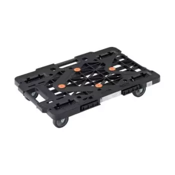 TRUSCO Flat Dolly Легкий Маршрутный фургон Сетчатый тип 615 x 415 Нагрузка 100 кг Соединяемый/Штабелируемый Черный MPK-600-BK