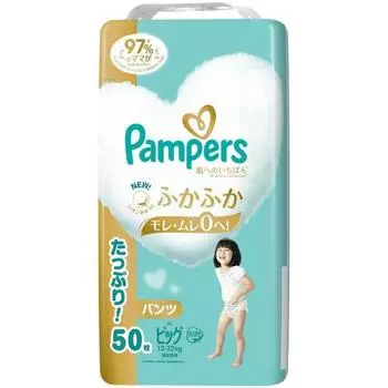 [Трусики большого размера] Подгузники Pampers Лучшие для кожи (12~22 кг) 50 штук