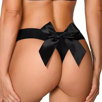 Трусики-стринги Naughty размера Plus для женщин, бесшовные, из ткани Ice Silk, с сплошным бантом, дышащие и эластичные, для максимального комфорта S