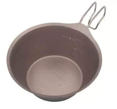 Кружка Sierra TSBBQ из чистого титана от Tsubame Sierra Cup 320 Титановая кружка Sierra, у которой нет завитушки, имеет гладкие сливы и не имеет металлического [Сделано Санджо]