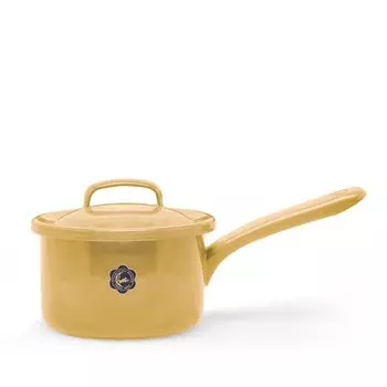 Tsukitoji Saucepan 12cm One Handed Pot with Lid Enamel Made in Japan Camel верблюд