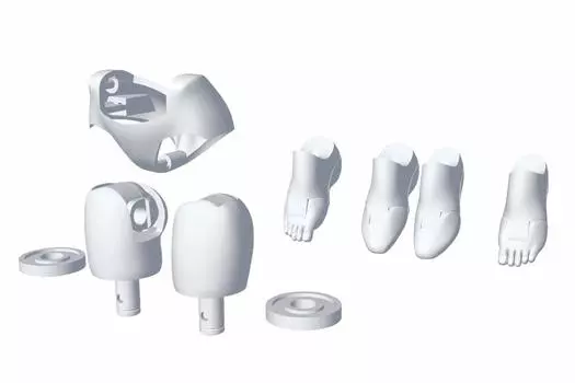 Tsuya Megami Device 02 комплект нижних частей белого цвета, общая длина 20 мм, пластиковая шкала, модель KP567 MSG, приблизительная. 1/1