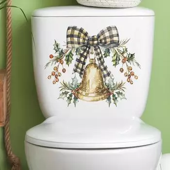 Туалет с колокольчиком Bow Bell и наклейки для ванной комнаты 25*29CM/fun-m207