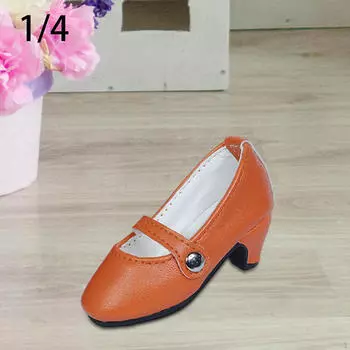 Туфли на низком каблуке для куклы BJD, модные, удобные, повседневные, с квадратным носком, принцесса для 1/4 коричневый