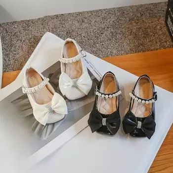 Туфли принцессы для девочек Весна Детская обувь 21-insole13.5cm бежевый