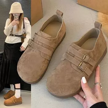Туфли Zapatillas на платформе в стиле ретро для женщин, новые повседневные туфли с круглым носком, удобные туфли на плоской подошве класса люкс, женские кроссовки, мокасины 35
