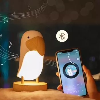Тукан Птица светодиодный ночник Bluetooth-динамик USB перезаряжаемая настольная лампа Luminaria для спальни с регулируемой яркостью украшение для дома белый