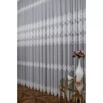 Тюль Занавес Салон Тюль 1e 3 Batter Tulle Row Damask Atl Pattern