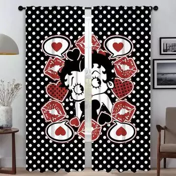 Tulle for Bedroom B-bettys BoopS Window Curtain for Room 2 Panel Elegant Room Curtains Home Interior Curtains Shades Partition W50xH70cmx2pcs-CL