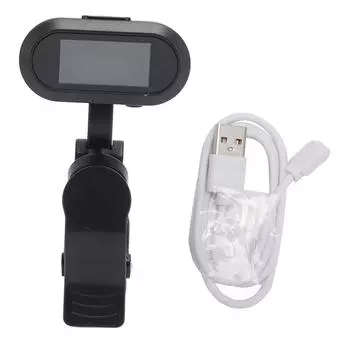 Тюнер Clip On Tuner с возможностью подзарядки, вращающийся на 360 градусов, точная настройка цифрового электронного тюнера с T