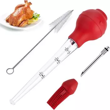 Turkey Baster Premium Baster Tool for Cooking-Baster Syringe for Home Baking Roaster Turkey for Thanksgiving красный