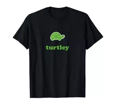 Turtley Черепаха Черепаха Графика (Полностью) Футболка чёрный
