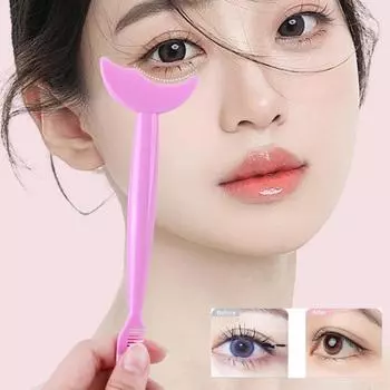 Тушь для макияжа Shield Guard Eye Lash Mascara Аппликатор Расческа для завивки ресниц Кисть для завивки ресниц Трафареты для макияжа глаз с двойной головкой розовый