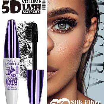 Тушь для ресниц 5D Curl & Volume Водостойкая, не размазывается, не содержит формальдегида, для пышных и долговечных ресниц 1pc
