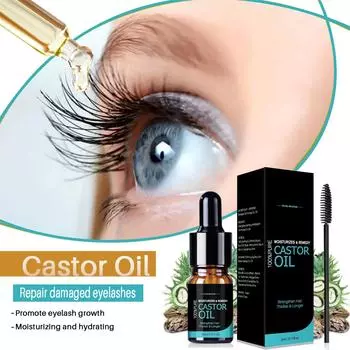 Тушь для ресниц Castor Oil Mascara 5 мл, густая, увлажняющая, натуральная, длинная, черная, подкручивающая, нежная