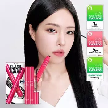 Тушь для ресниц Clio Kill Lash Super Proof 1+1, специальное предложение [Plan] 10 Clear Curls