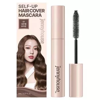 Тушь для ресниц Jenny House Cosmetic Self-Up Hair Gray Cover, натуральный коричневый цвет, 1 шт.