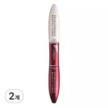 Тушь для ресниц LOREAL PARiS Double Extension Beauty Tube 14 мл, разноцветная, 2 шт.