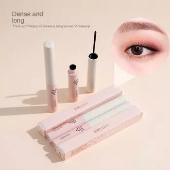 Тушь для ресниц Slim с длинными завитками, натуральная, трехмерная, густая, не размазывается, основа, жидкость для роста ресниц, быстросохнущая, набор для макияжа глаз, стойкий набор для макияжа для женщин