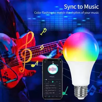 Tuya Bluetooth Smart LED Light Bulb E27 RGB 110 В 220 В Smart Lamps для украшения гостиной Party Lighting Smart Life