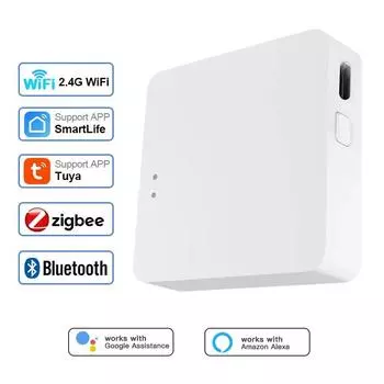 Tuya Multi Mode ZigBee Bluetooth Gateway Hub Wireless Smart Home Appliances Remote Controller Bridge Alexa Google Home Voice чёрный